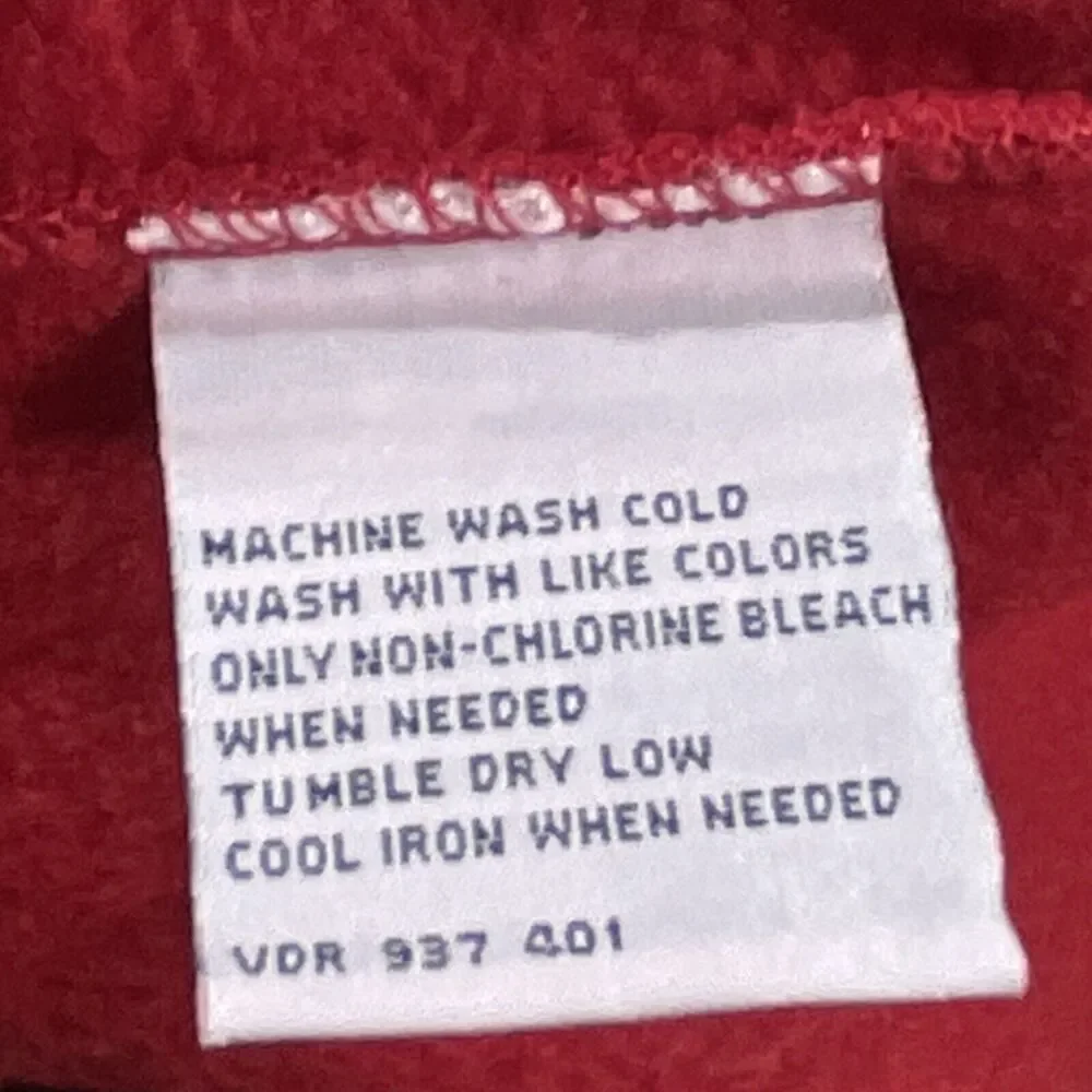 Vintage Nautica Fleece Sweater Mens Large Red‎ SPELLOUT Nautica Jeans Crew Neck